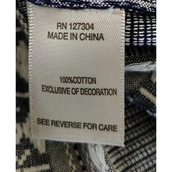 John Mark Dress Size L Embroidered Neck Tie Tier Ruffles 100% Cotton - Picture 10 of 11